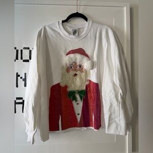 NWOT Queen of Sparkles Santa sweatshirt